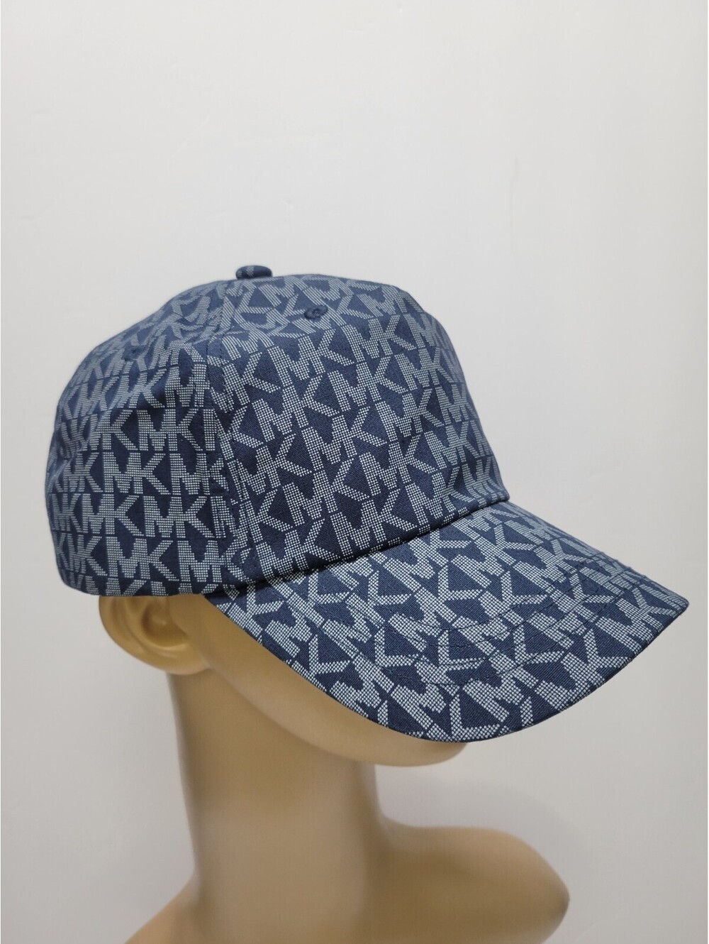 Michael Kors Womens Signature MK Logo Monogram Baseball Cap Navy Blue Adjustable